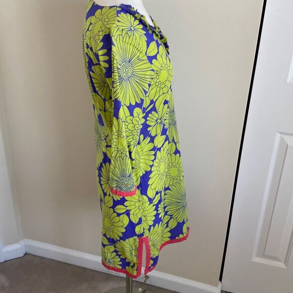 Boden Green Floral Beach‎ Coverup Dress Size 4 - Picture 6 of 9